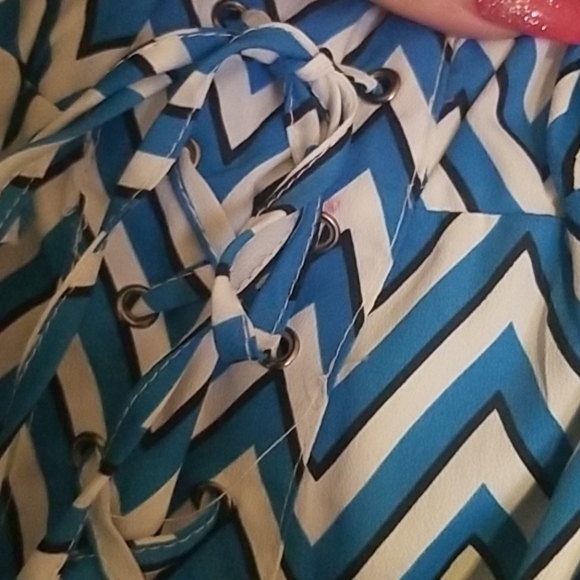 (🏷2/30) Hi Lo Asymmetrical Salsa Skirt Blue - Picture 5 of 5